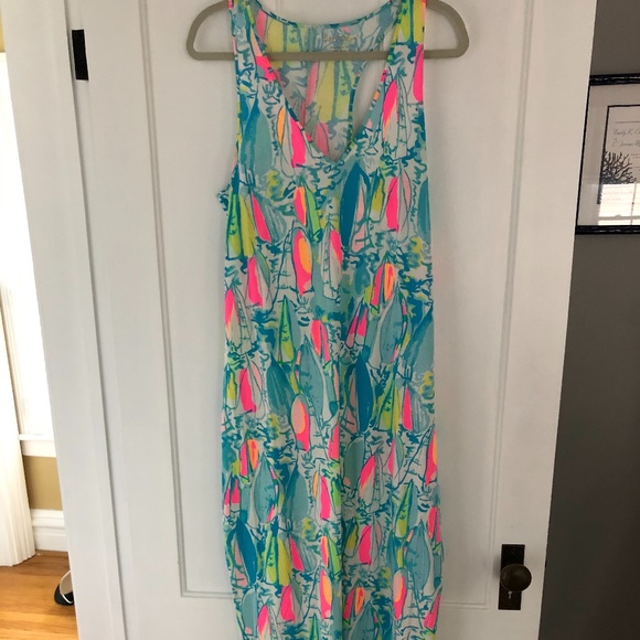 Lilly Pulitzer Dresses & Skirts - Lilly Pulitzer Maxi Dress Sailboat Print
